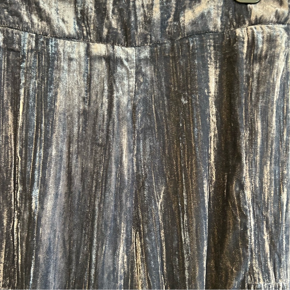 Natural life crushed velvet-like palazzo pants. Grayish blue color. Size… - Picture 5 of 8